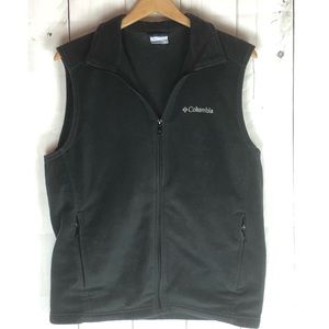Columbia Fleece Sweater Vest-  Medium - Black